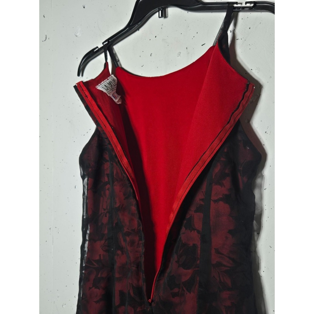 Whimsigoth‎ Vamp Witchy Mini Dress 9 Y2K Lace Dark Floral Romantic 90s Grunge - Picture 5 of 12